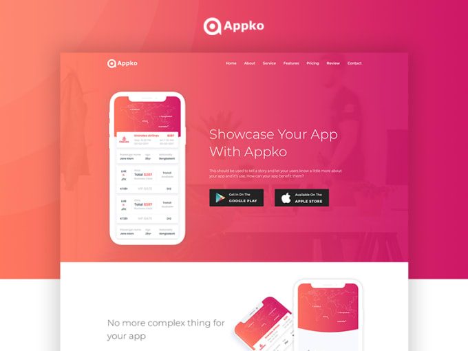 Mobile App Landing Page