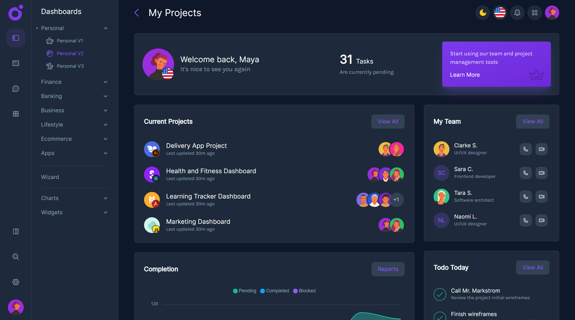 Tairo - Personal dashboard v2