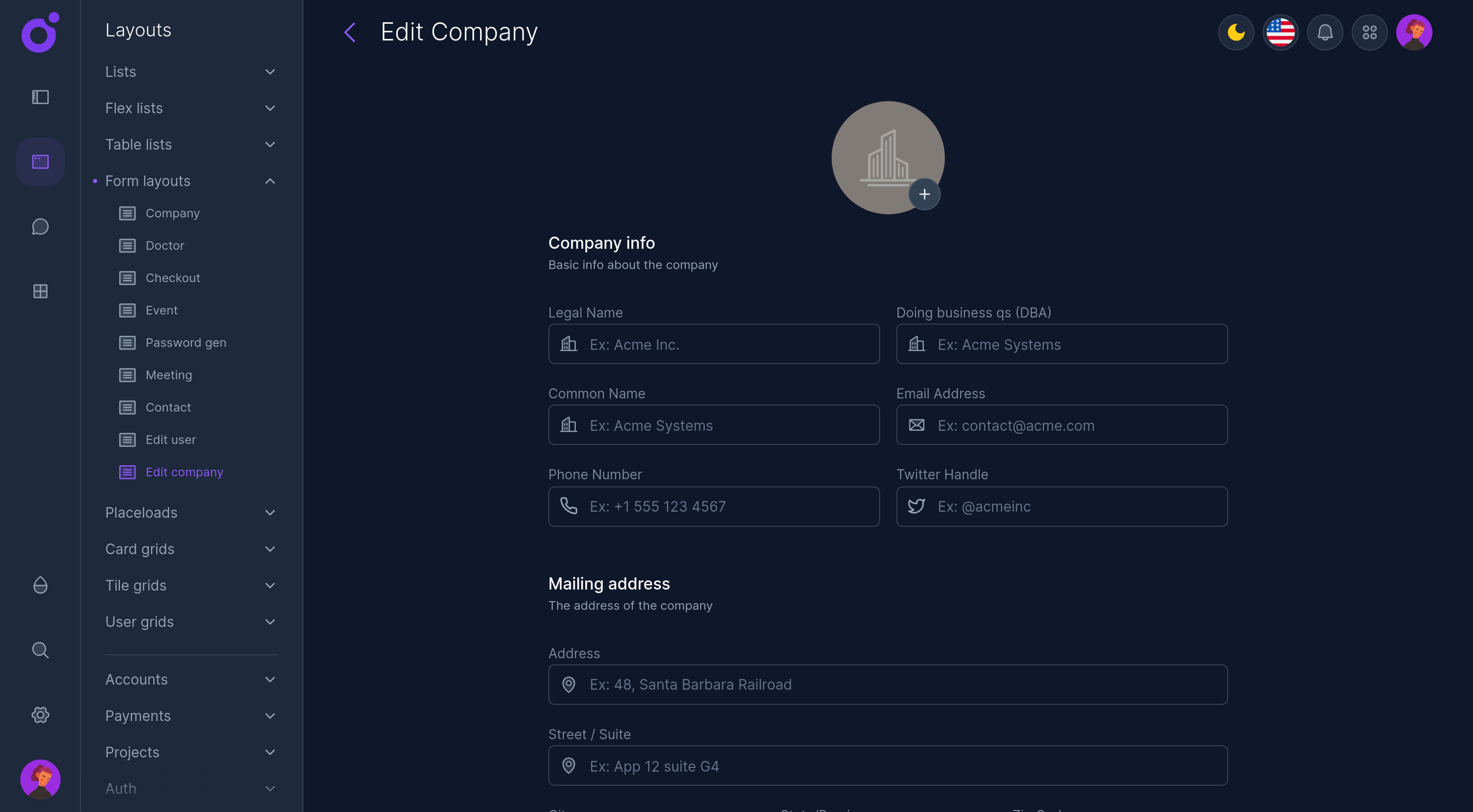 Tairo - Edit Company