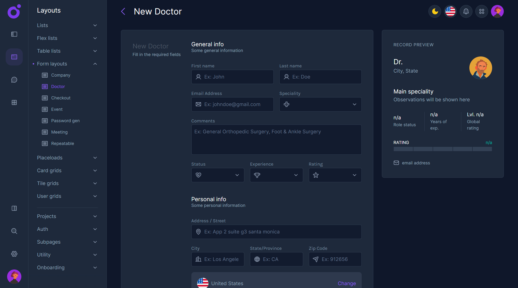Tairo - Form layout 2